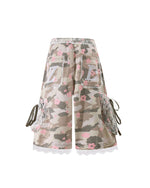 레이스 패널 캐주얼 반바지