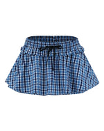 레트로 플레드 스커트