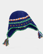 コントラストタッセルニット帽