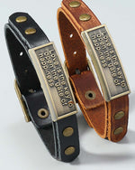 シンプルな多層レザーブレスレット