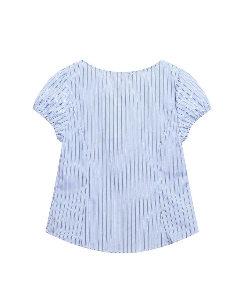 Striped short-sleeved shirt