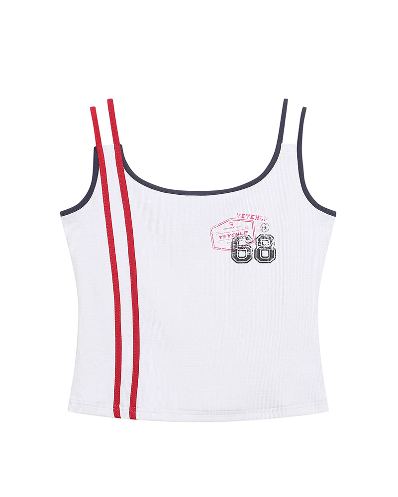 Sporty contrast suspenders