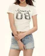 Retro cute simple short sleeves
