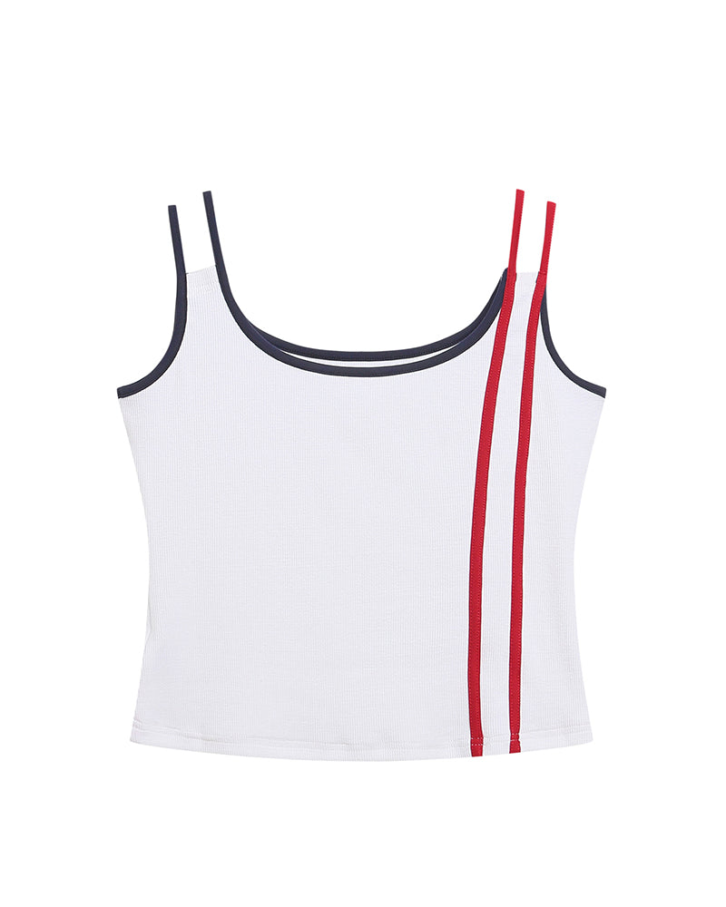 Sporty contrast suspenders
