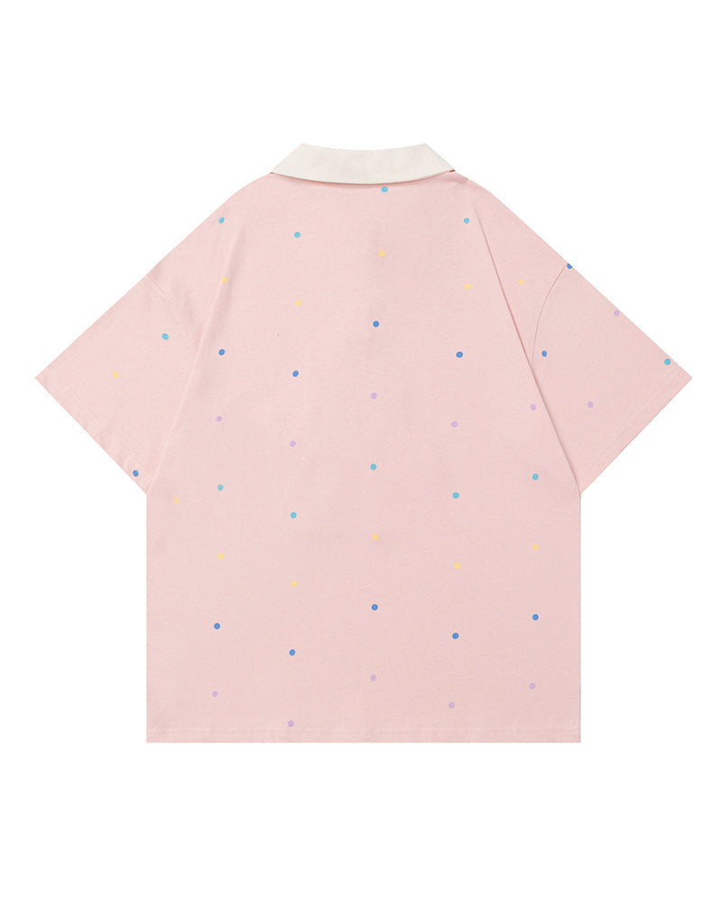 Simple lapel short sleeves