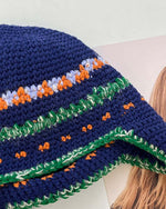 コントラストタッセルニット帽