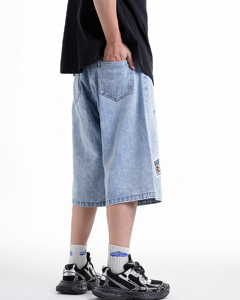 ヴィンテージバギーデニムショートパンツ