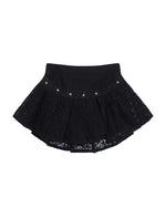 메탈 리벳 레이스 스커트