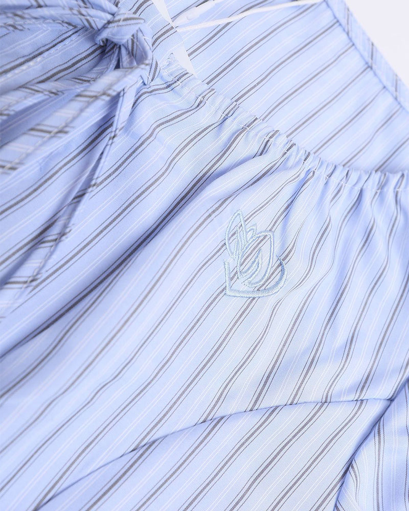 Striped short-sleeved shirt