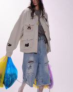 おもしろ猫のワークジャケット