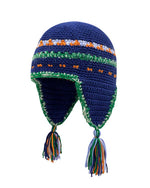 コントラストタッセルニット帽