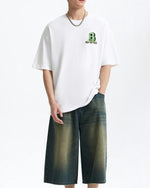 Letter B loose short sleeves