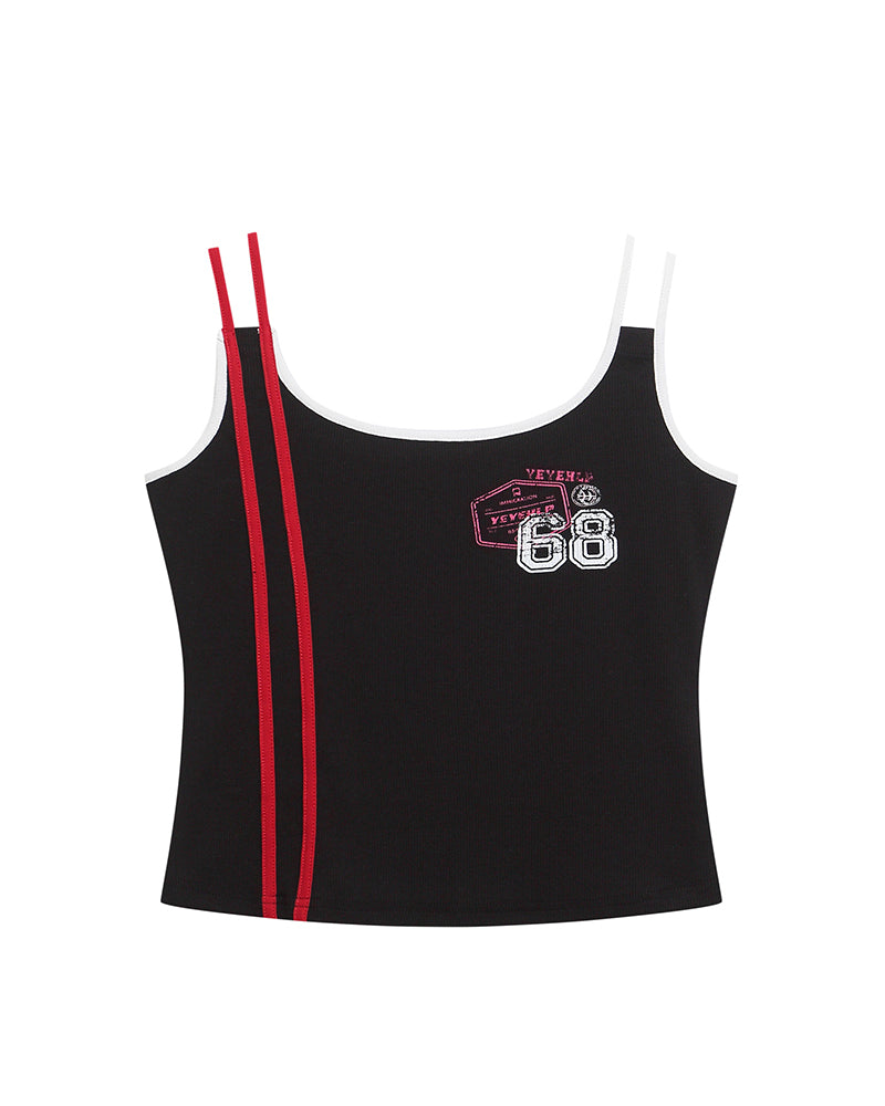 Sporty contrast suspenders