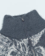 ヴィンテージ柄カーディガンセーター