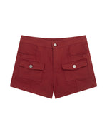 レトロなシンプルカジュアルショートパンツ