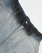 グラデーションルーズデニムショートパンツ