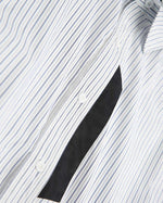 Blue and white striped shirt