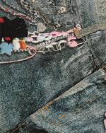 プリントデニムショートパンツ