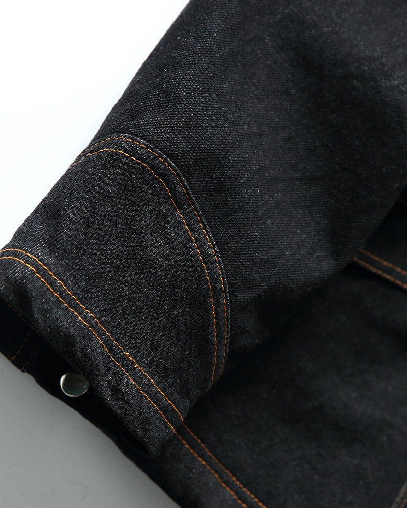 Airplane buckle casual denim jacket