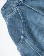 빈티지 플레드 크롭 데님 반바지