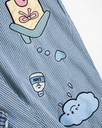 Cartoon Embroidered Cropped Casual Shorts