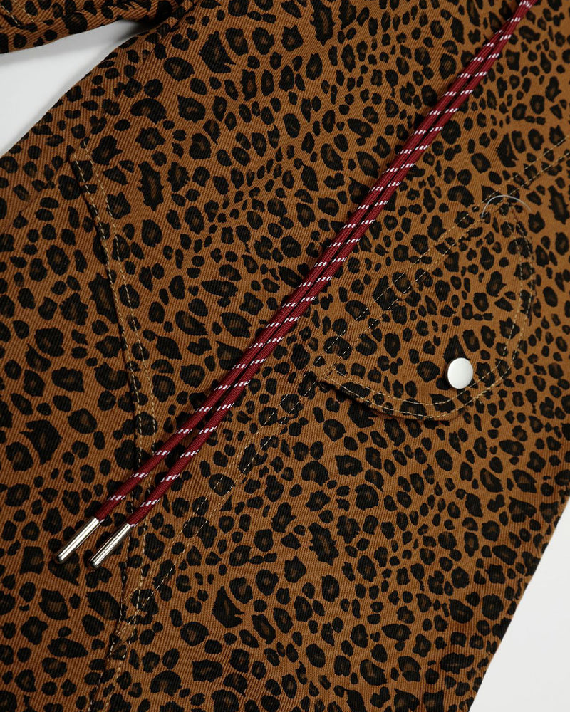 Leopard print casual trousers