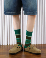 カラーストライプコントラストソックス