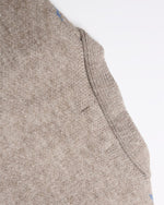 カラーブロックダイヤモンド柄ニットベスト