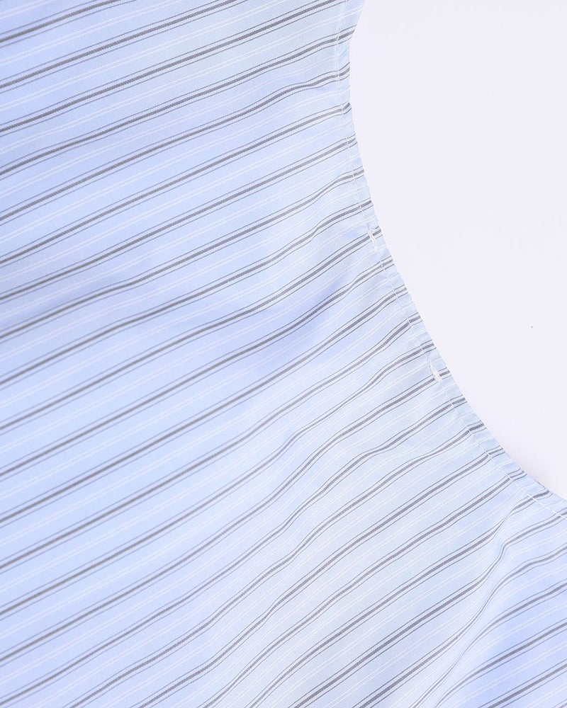 Striped short-sleeved shirt