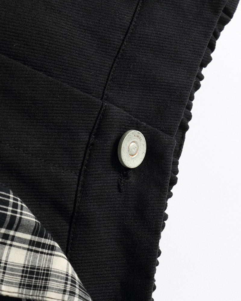 Checked Trousers with Belt