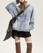 ヴィンテージウォッシュデニムジャケット