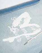 チェックパネルデニムパンツ