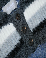 コントラストストライプのプルオーバーセーター