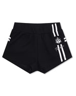 レトロなコントラストのカジュアルショートパンツ