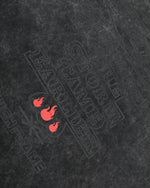 Washed embroidered short sleeves