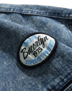 スタンドカラーデニムルーズジャケット