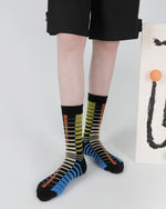 コントラストカラーの滑り止めソックス