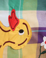 Fun cartoon plaid long-sleeved shirt