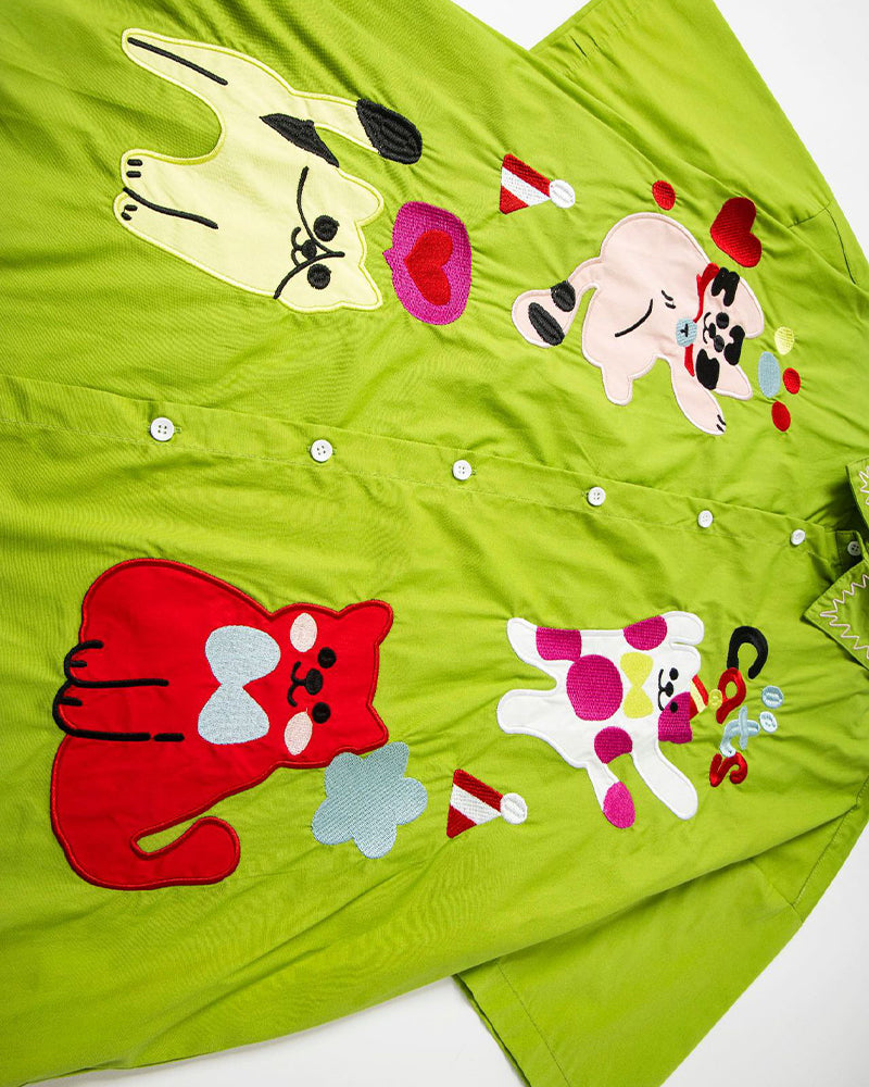 Cute cat short sleeve shirt