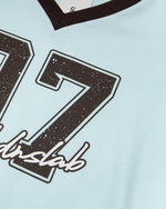 Retro contrast color stitching striped short sleeves