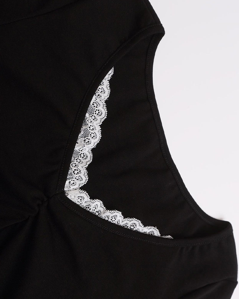 Retro lace short sleeves