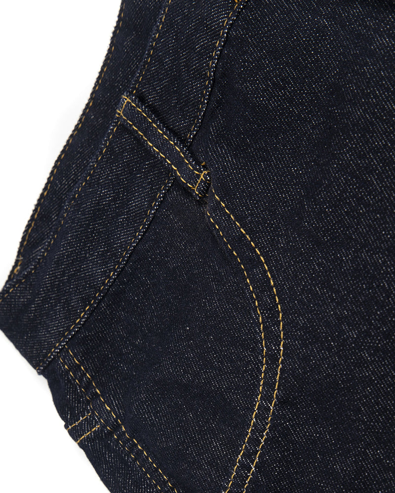 Simple washed denim trousers