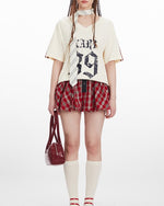 Letter print short sleeves