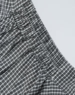 콘트라스트 컬러 플레드 스커트