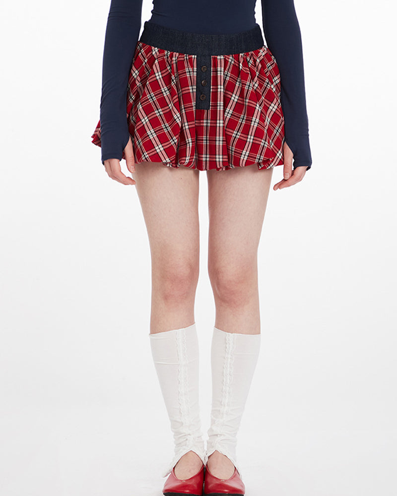 Retro pleated skirt