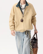 スタンドカラーカジュアルジャケット