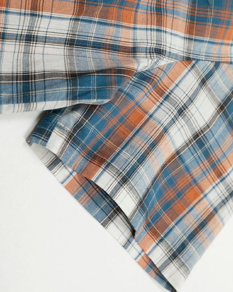 Vintage check short-sleeved shirt