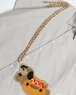 レトロな刺繍のカジュアル半袖