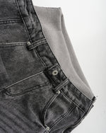 Dual-waistband panelled jeans