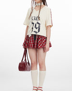 Letter print short sleeves